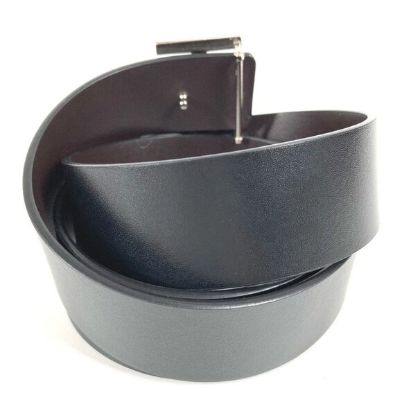 BURBERRY TB logo Buckle belt for bottoms belt Leather Black/SilverHardware - Picture 2 of 12